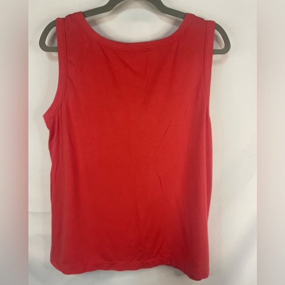 Chicos cotton blend crew neck sleeveless top. Stretchy and soft, size 3/Large - Picture 2 of 3